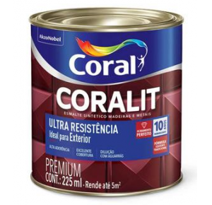Esmalte Premium Coralit Tradicional Fosco Coral Preto - 225 ml