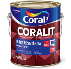 Esmalte Premium Coralit Tradicional Acetinado Coral - 3,6 Lt