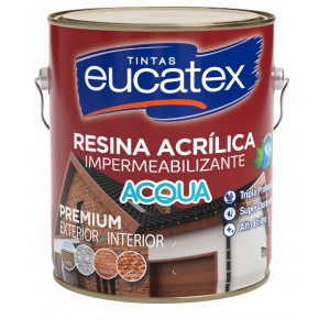 Resina Acrilica Premium Base Agua Eucatex Incolor 3,6 Lt