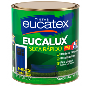 Esmalte Seca Rapido Premium  Eucatex Eucalux Aluminio Metalizado 900 ml