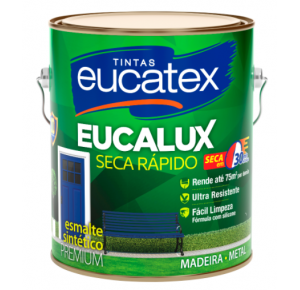 Esmalte Seca Rapido Premium Eucatex Eucalux Brilhante 3,6 LT