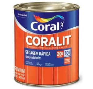 Esmalte Premium Coralit Seca Rápido Acetinado Branco Coral - 900 ml